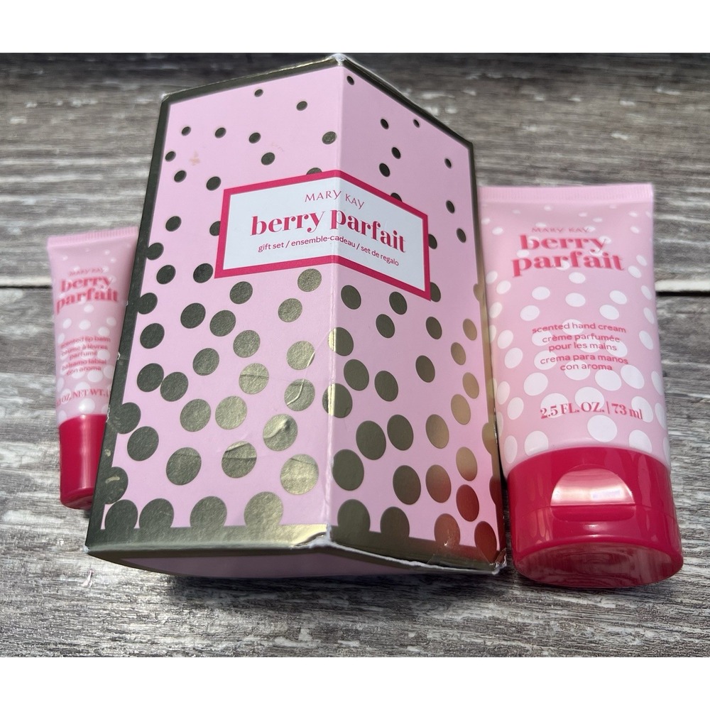 Mary Kay Berry Parfait Hand Cream Moisturizer and Scented Lip Balm Gift Set New‎